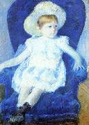 Mary Cassatt Elsie in a Blue Chair Sweden oil painting artist